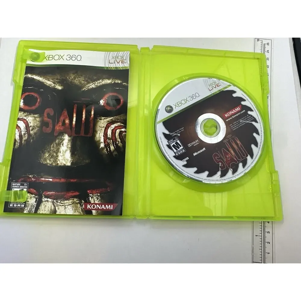 Saw Microsoft Xbox 360 Complete CIB VGC Vintage Retro Horror Gaming Fast Shippin